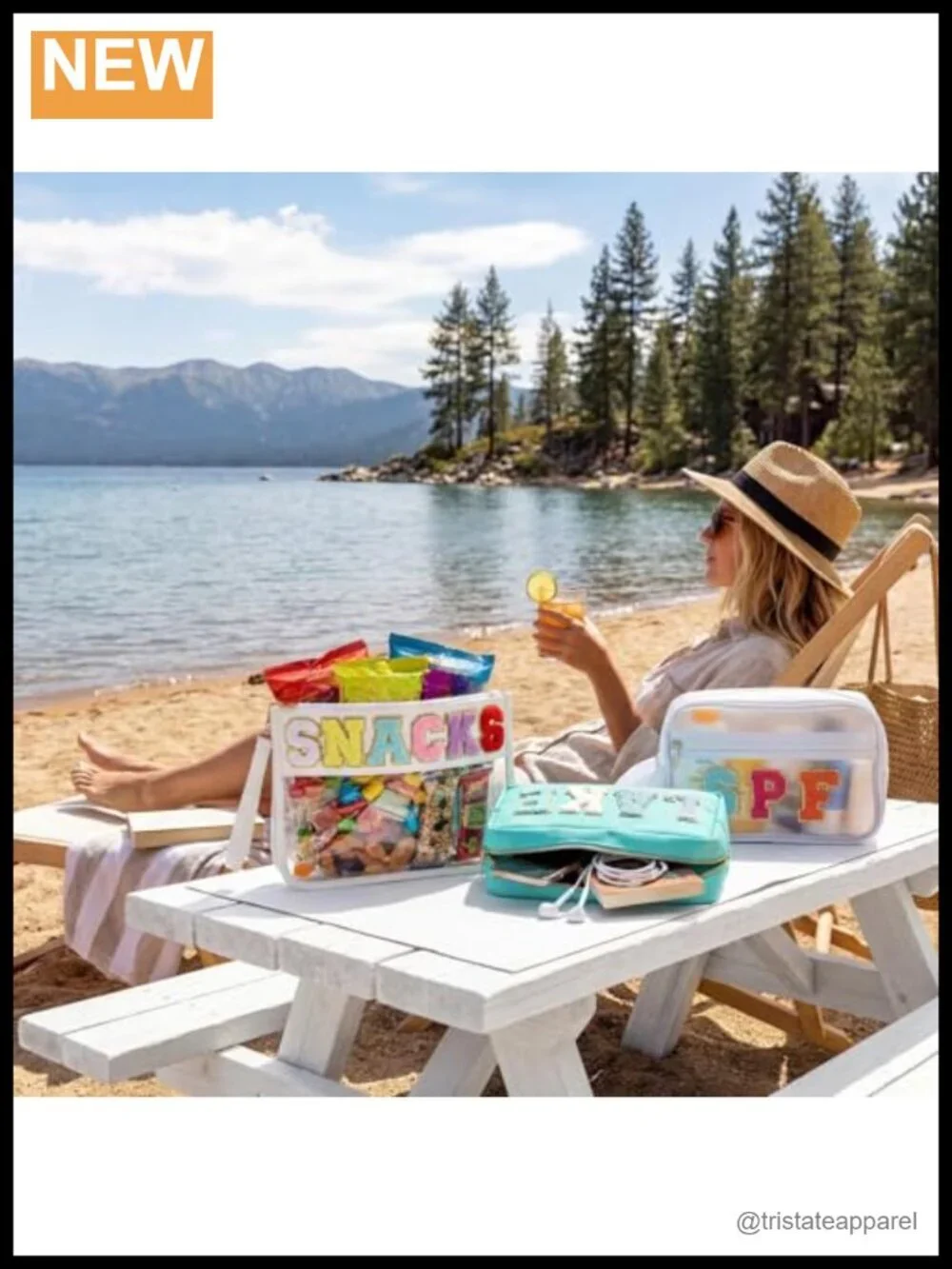 3-Piece Chenille Letter Storage Pouch Set, Waterproof Nylon and PVC, Wrist